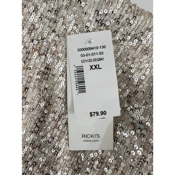 Rickis Sequin Dress Womens 2XL Gold Shimmer Sparkle Glam Party Event NWT$79 - Picture 13 of 16